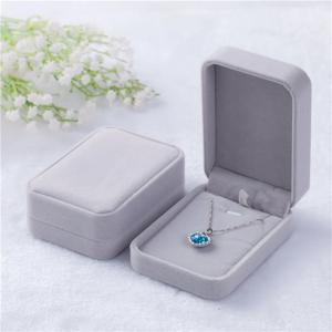 7x10cm 패션 플로킹 보석함 목걸이 정리함 수납 펜던트 박스 목걸이 보석 포장 상자