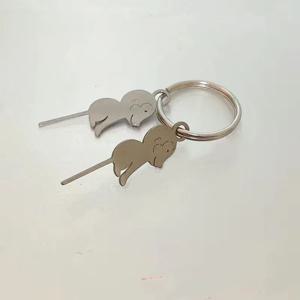 원숭이 모양 스테인레스 스틸 바늘 SIM 카드 트레이 제거 이젝터 핀, 휴대폰 디지털 제품 범용 골무 도구, 세트당 2 개