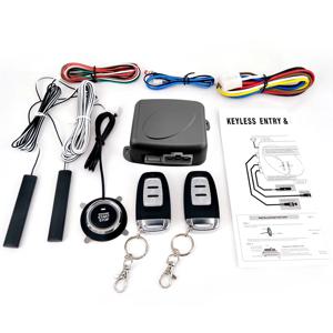 9Pcs 자동차 SUV 스위치 열쇠가없는 항목 엔진 시작 경보 시스템 푸시 버튼 원격 스타터 중지 자동 도난 방지 시스템