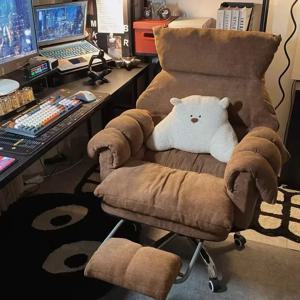 편안한 흰색 글쓰기 의자, PC 룸 체이스 롱 디자인 주방, 인체 공학적 게이머 게임, 편안한 컴퓨터 안락의자