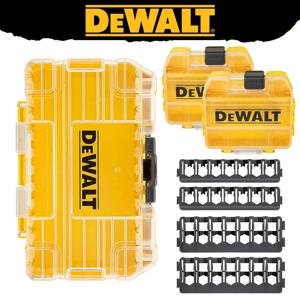 DEWALT TSTAK DT70801+노란색 작은 상자 터프 케이스 보관 나사 비트 홀더 쌓을 수 있는 잠금 가능 드릴 비트 도구 보관 상자