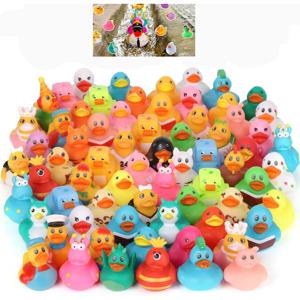 지프 장난감 구색을 위한 10-100PCS 고무 오리 - 지프 오리 파티 호의를 위한 대량 플로터 오리