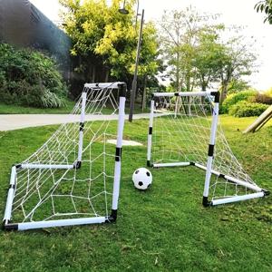 접이식 축구 목표 세트 PP 소재 축구가 포함된 이동식 훈련 장비가 있는 휴대용 실내/실외 축구 네트