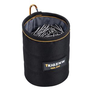 TKIGZNW 도구 파우치 손톱 나사 가방(벨트 클립 포함) 블랙