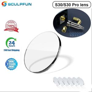 SCULPFUN 6PCS S30/S30 Pro 레이저 Len Ultra-11W 강화 표면용 표준 렌즈 오일 방지 및 연기 방지 설치가 용이함