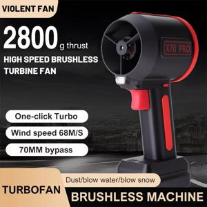 디월트 배터리 20V 64mm 터보 블로워 브러시리스 무선 전기 에어 블로워 핸드헬드 터보 제트 팬 먼지 제거용 마키타 호환