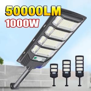 50000LM 1000W/800W/600W 태양 Led 빛 햇빛 야외 강력한 야외 모션 센서 태양 램프 정원 거리 스포트라이트 램프