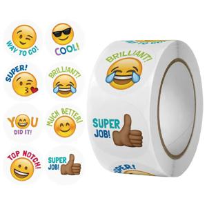 500pcs/감성 스티커 보상 스티커 웃는 얼굴 디자인 패션 감성 텍스트 추수 감사절 스티커, 종이 포장