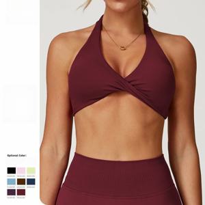 구름 통기성 목 아름다운 등 요가 브라 스키니 야외 스포츠 러닝 피트니스 의류 탑