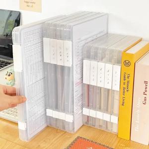 새로운 투명 A4 파일 문서 케이스 주최자 보관 상자 파일 계약 분류 청구서 정렬 사무용품 도매
