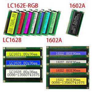 1602 16x2 Lcd 디스플레이 RGB 백라이트 3.3v 5v I2C 또는 4 8비트 MCU 80x36mm LC1621 LC1628 1602A HD44780