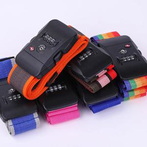 TSA 암호 세관 잠금 수하물 크로스 벨트 조정 가능한 여행 가방 밴드 수하물 가방 로프 2M 스트랩 여행 액세서리