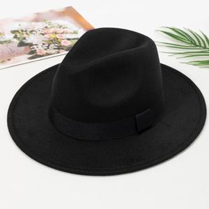 가을 겨울 남녀 신상 대형 챙모자, 패셔너블한 모직 재즈모자, 영국식 실크모자