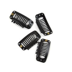 10 Pcs 머리 확장 클립 9 치아 가발 빗 클립 스냅 머리 확장 액세서리 도구 32mm