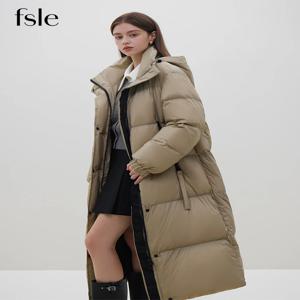 FSLE 여성용 화이트 덕 다운 재킷, 따뜻한 다운 코트, 2023 겨울 통근, 신상