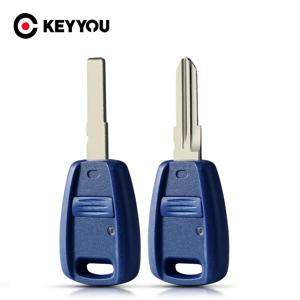 KEYYOU 트랜스폰더 키 쉘 블루 자동차 자동차 커버 케이스 Fiat Punto Doblo Bravo Seicento Stilo Uncut SIP22/GT15R 블레이드