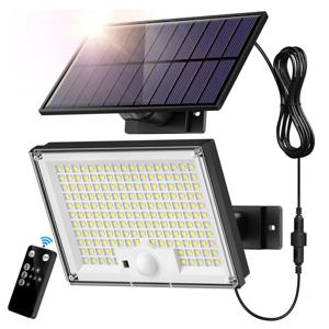 태양열 실외 조명 172LED 3모드 분할 모션 센서 실외 조명 방수 318 LED 태양광 홍수 조명 마당 파티오 정원