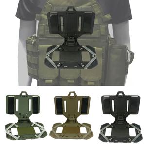 전술 MOLLE 접이식 네비게이션 보드 휴대 전화 네비게이터 홀더 조끼 가슴 가방 관리자 패널 사냥 조끼 액세서리