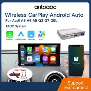 자동 무선 카플레이 안드로이드 인터페이스, 아우디 A3 8V A4 B9 A5 Q2 Q7 Q5L MIB 에어플레이 미러 링크 멀티미디어 카메라용