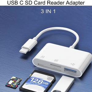 타입 C 어댑터 TF CF SD 메모리 카드 리더 OTG 라이터 컴팩트 플래시 USB-C (아이패드 프로, 화웨이, 맥북, 삼성, 샤오미 카드리더용)