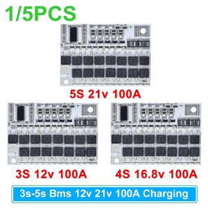 1/5PCS 3s/4s/5s Bms 12v 16.8v 21v 3.7v 100a 리튬 이온 Lmo 삼원 리튬 배터리 보호 회로 기판 리튬 폴리머 밸런스