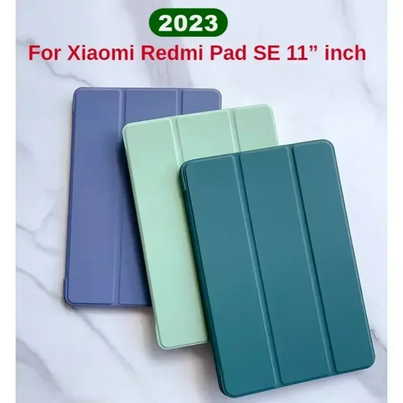 Xiaomi Mi Pad 5 /MiPad 5 Pro 11 인치 5G Xiaomi Pad 6/6 Pro 플립 케이스 용 Xiaomi Redmi Pad SE 11 2023 용 Trifold 타블렛 케이스