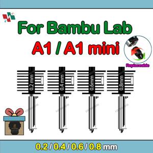 Bambu Lab A1 미니 핫엔드 키트(0.2/0.4/0.6/0.8mm 경화 강철 노즐 포함) Lab A1용 Bambu 핫엔드 키트용 핫엔드 키트 교체