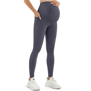 임산부 옷 바지, 벨트 자수 니트 코튼 하이 웨이스트 레깅스, 임산부용 옷