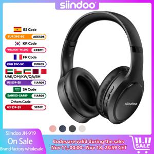 Siindoo JH-919 무선 접이식 헤드폰 Bluetooth 스테레오 이어폰 모바일 용 마이크 헤드셋으로 슈퍼베이스 소음 차단