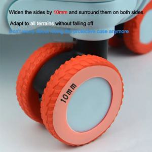 8PCS 여행 수하물 캐스터 신발 실리콘 가방 바퀴 보호 커버 자동 트롤리 박스 캐스터 커버 수하물 액세서리