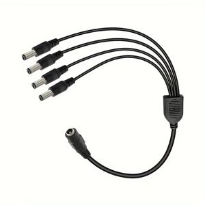 DC 전원 분배기 케이블 1 암 - 2/4/8 수 Y자형 어댑터(12V 출력 포함) 카메라용 5.5mm x 2.1mm 커넥터