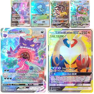 PTCG 포일 프록시 영어 Gengari Rayquaza Vmax Giratian Lugia V Mew Latias Latios EX Collectibles 트레이딩 카드 게임