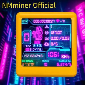 NM TV NMMiner Officail 스마트 TV 1060KH/s 더 나은 Nerdminer v2 ESP32 BTC SOLO 복권 광부 및 스마트 선물 홈 무음 데스크탑 시계