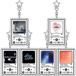 엔하이픈 뮤직 키체인 메인 송 K팝 아이디어 백 데코레이션 액세서리 키링 팝송 노 더트 펜던트 소녀 생일 선물