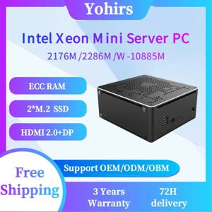 요히르스 인텔 제온 W-10885M E3-1545M V5 2176M 2286M 2LAN 미니 PC 윈도우11 ECC RAM M.2 NVME 4K DP HD2.0 게임 컴퓨터 PC 와이파이