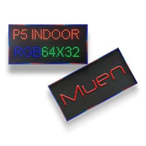1-40 PCS P5 실내 무료 배송 LED 디스플레이 모듈 320x160mm 16Scan 64x32 픽셀 RGB 풀 컬러 Led 스크린 패널