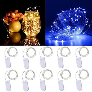 10pcs 6pcs 구리 와이어 LED 문자열 조명 휴일 요정 조명 갈 랜드 크리스마스 트리 장식 웨딩 파티 DIY Natal Navidad 2022