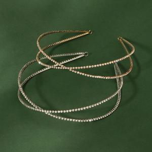 라인 석 머리띠 여자 헤어 밴드 한국어 패션 웨딩 헤어 액세서리 신부 머리 밴드 파티 헤드 피스 보석 선물