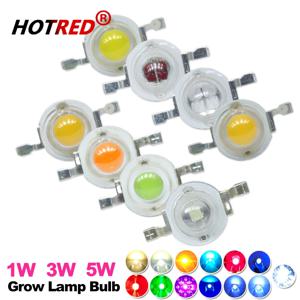 따뜻한 자연 차가운 흰색 1W 3W 5W 높은 전력 Smd Led 칩 전구 UV 오렌지 빨간색 파란색 노란색 식물 성장 램프 이미 터 다이오드 구슬