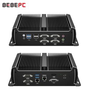 BEBEPC 미니 PC 팬리스 i5 6300U 1135G7U 2.40GHz 2*LAN i225 2.5G WIN10/11 LINUX 6*COM 4*RS232 2*RS485 산업용 제어 PC