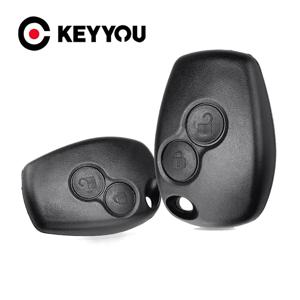 KEYYOU 원격 자동차 키 케이스 블레이드 없음 2 버튼 키 쉘 Fob 커버 케이스 Renault Dacia Modus Clio 3 Twingo Kangoo 2