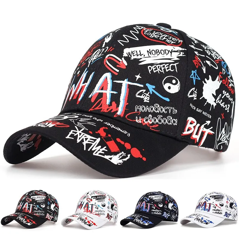 남여 편지 인쇄 Snapback 야구 모자 봄과 가을 야외 조정 가능한 캐주얼 모자 선 스크린 모자
