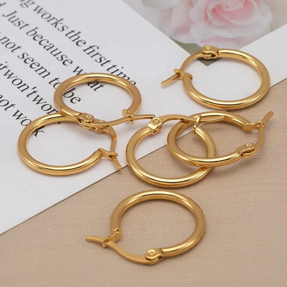 10개 20mm 스테인레스 스틸 귀걸이 오픈 귀걸이 쥬얼리 만들기 DIY 구성 요소 액세서리