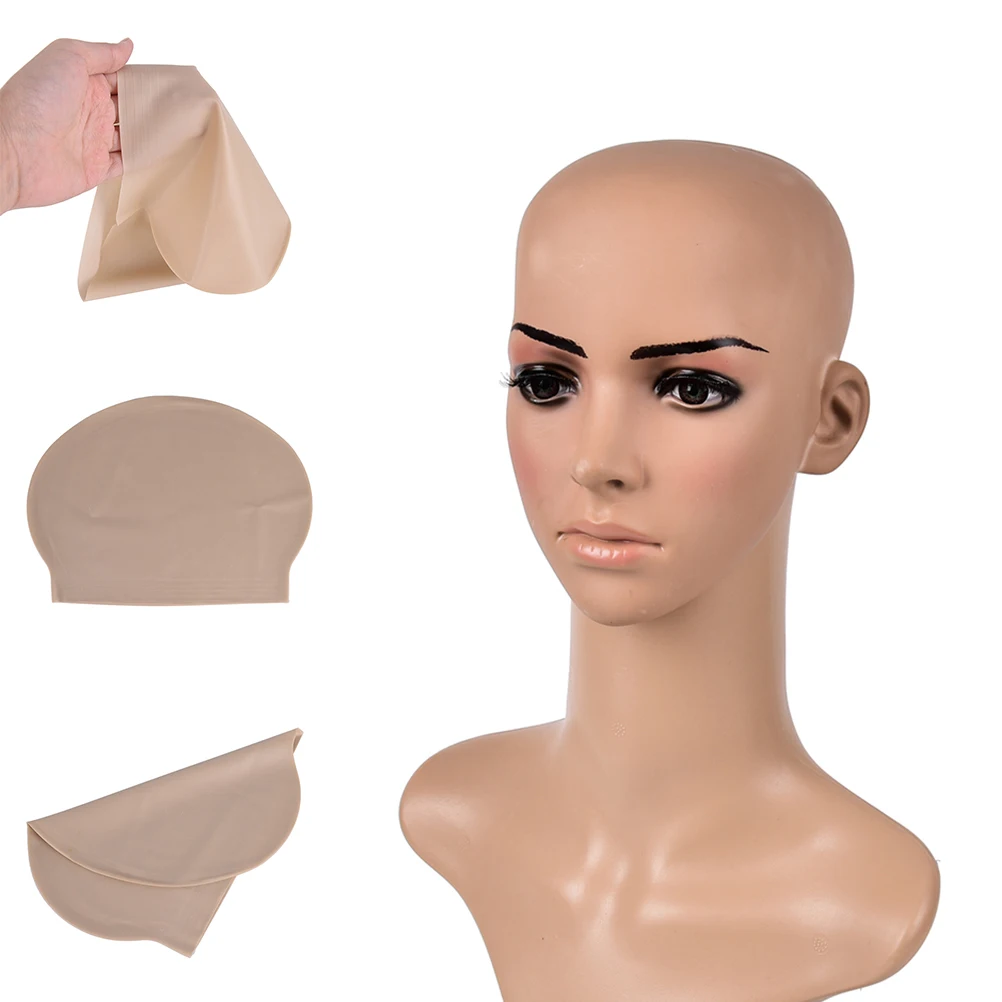 재미있는 라텍스 스킨 가짜 대머리, 남녀공용 멋진 필름, 파티 원피스 스킨 헤드 가발 캡, 라텍스 마스크 모자, 1 개, 신제품