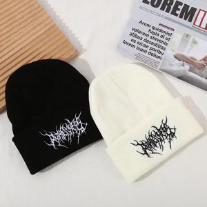 겨울 새로운 다목적 솔리드 컬러 모직 모자 남성용 야외 따뜻함과 차가운 모자 힙합 패션 수 놓은 니트 모자