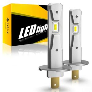 2Pcs 200W 10000LM H1 LED 조명 6000K 헤드 라이트 전구 미니 크기 디자인 무선 자동차 램프 CSP 7035 칩 화이트 플러그 앤 플레이