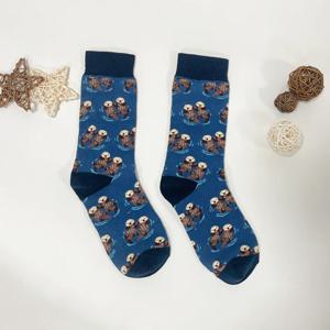 1 쌍 편안한 참신 귀여운 형제 수달 수영 모든 계절에 중반 송아지 남성 양말 정장