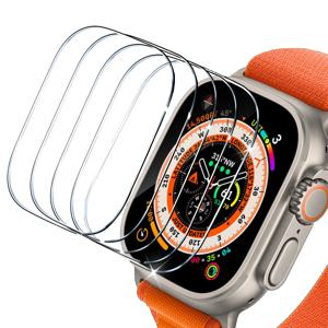 애플 워치 울트라 49mm 화면 보호기, 액세서리, 안티 스크래치, 방수, 강화 유리, HD 풀 필름, iWatch 울트라, 49mm
