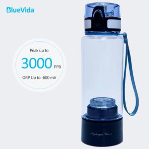 최대 3000ppb Bluevida 수소 물병 생성기 노화 방지 3000mAh 대용량 긴 작업 시간 스포츠용 휴대용