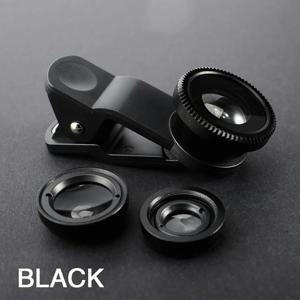 3 in 1 어안렌즈 폰렌즈 광각 줌렌즈 어안 매크로 렌즈 카메라 키트 (모든 스마트폰용 클립 렌즈 포함)